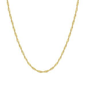 Dainty Gold Plated Wave Chain Necklace Minimalist Layered Choker Jewelry